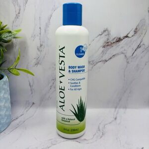 Aloe Vesta Body Wash & Shampoo 8 oz Discontinued‎ CHG Compatible New Old Stock